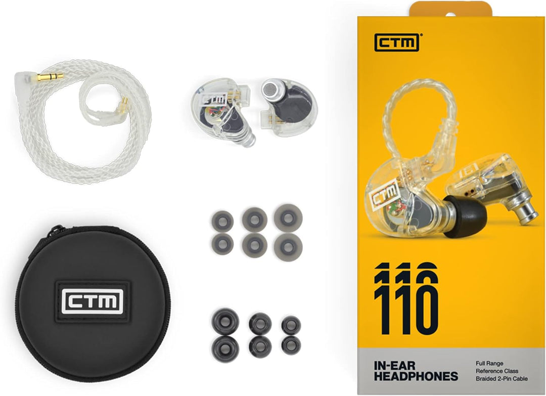 CTM CE110 Universal-Monitor mit sicherer Passform, professionelles In-Ear-Studio- und Live-Performan