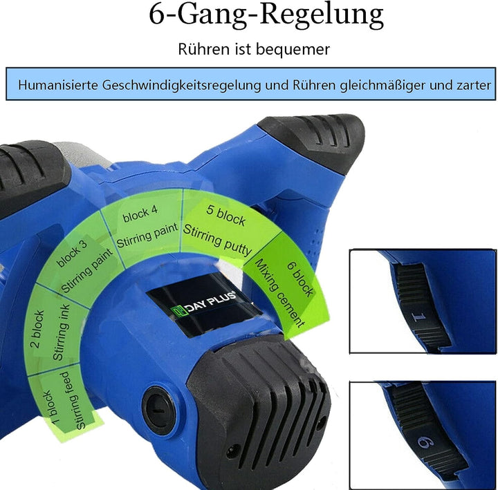 Akku-Farbmörtelrührer 2600W Mörtelrührer Rührwerk Betonmischer für Putz material Estrich Rührgerät M