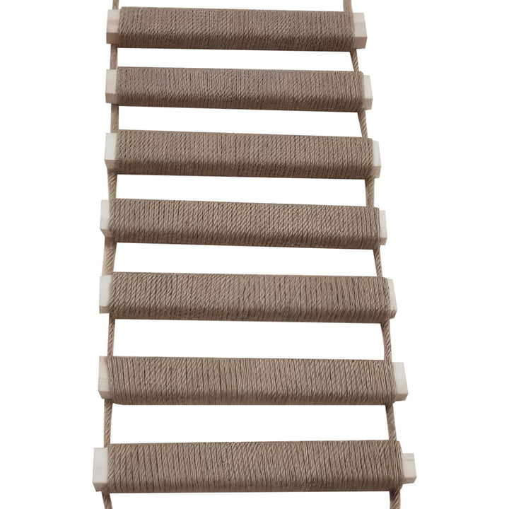 HoveeLuty Katzenleiter, 25, 4 x 99, 1 cm, hängende Katzenbrücke aus Holz, umwickelt mit Leinenseil,