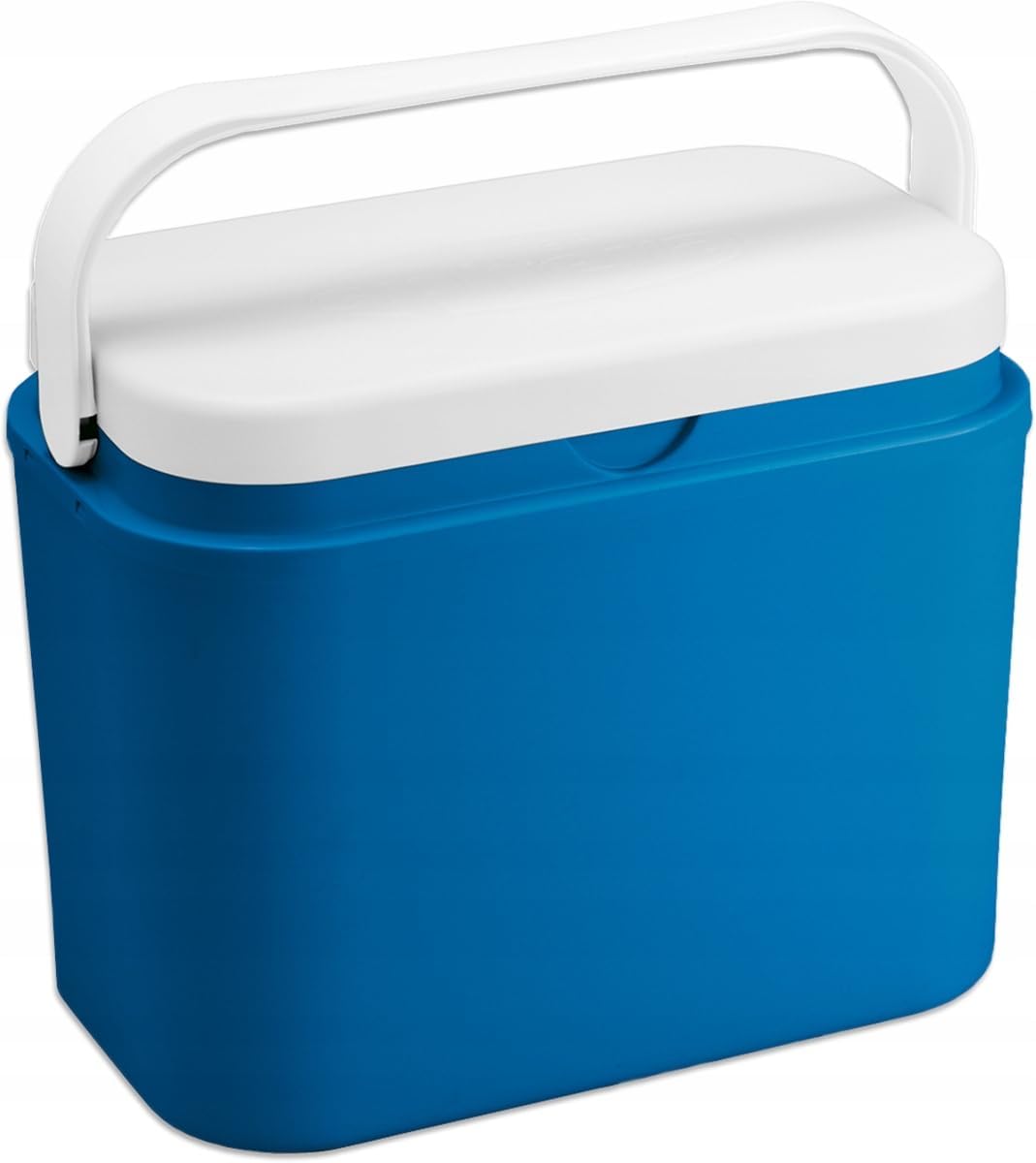 POTZ Kühlbox, blau, tragbar, mit abnehmbarem Deckel und Griff, leicht und langlebig, mit 2 Kühlkartu