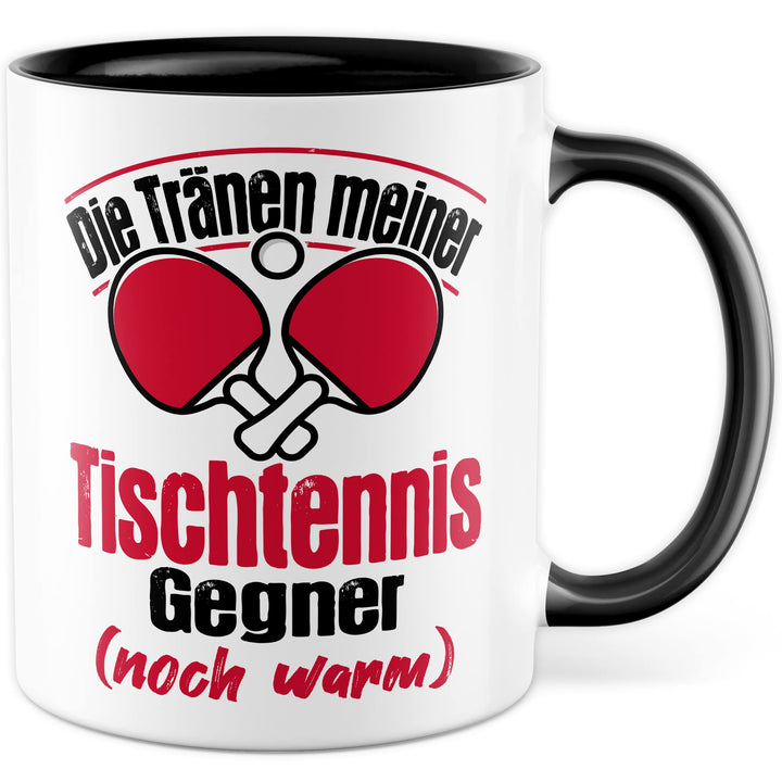 Tischtennis Tasse Tränen noch warm lustiger Spruch Geschenkidee Ping Pong Kaffeetasse Geschenk für T