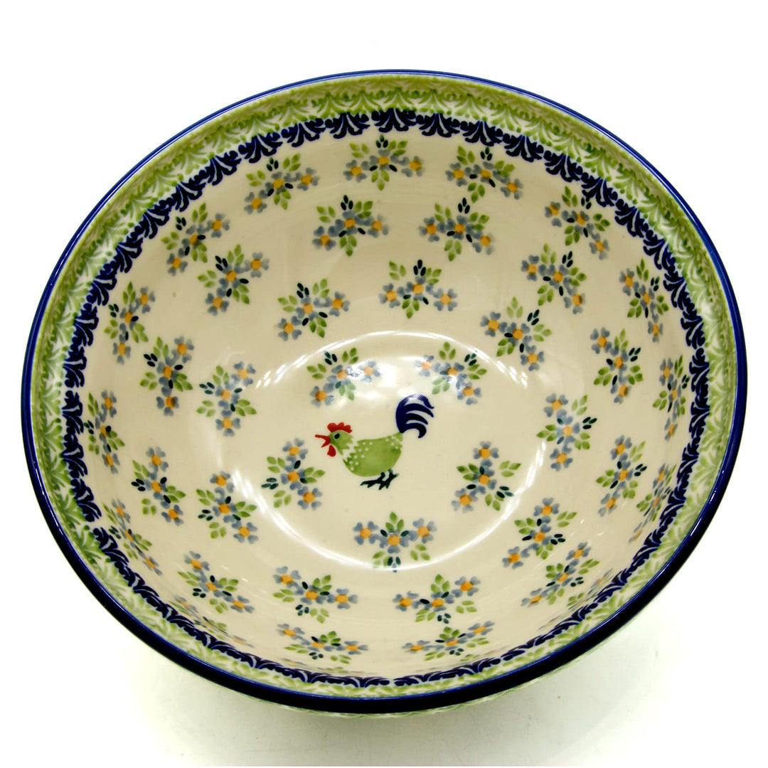 Bunzlauer Salatschale 24 cm (Dekor Hahn), Dekor Hahn