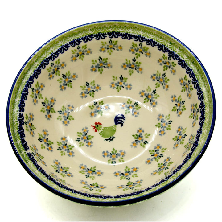 Bunzlauer Salatschale 24 cm (Dekor Hahn), Dekor Hahn