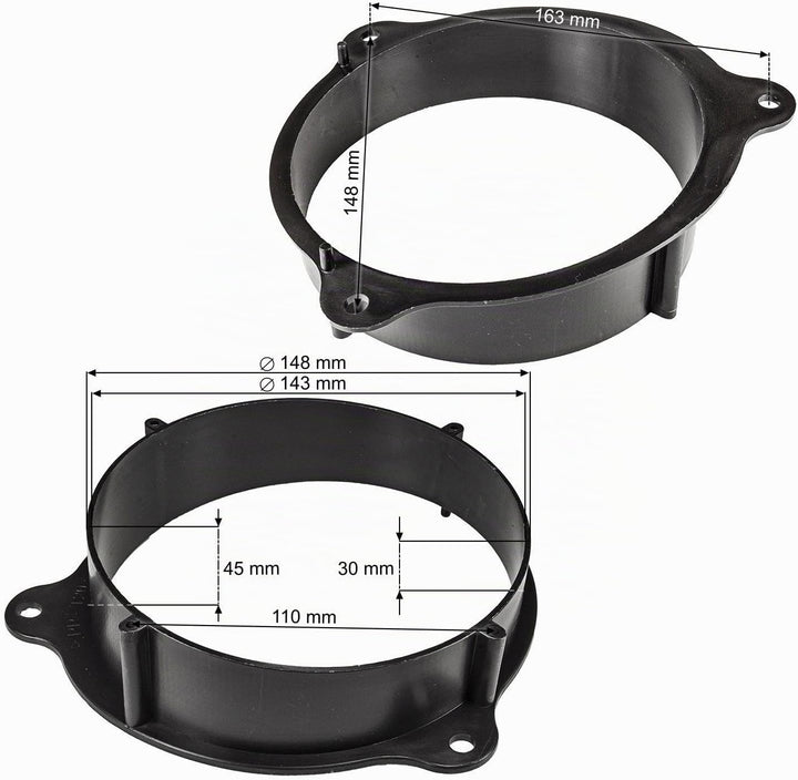 tomzz Audio 2834-023 Lautsprecherringe Adapter Halterungen kompatibel mit Mercedes Renault Citan Kan
