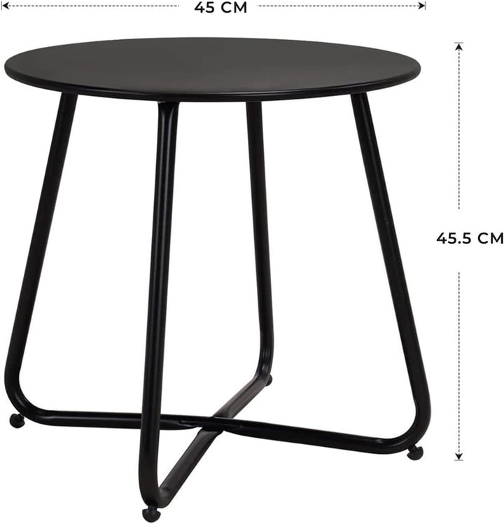 Grand patio Beistelltisch, Kleiner Sofatisch, Leicht, Stabil, Einfacher Aufbau, Runder Kaffeetisch i