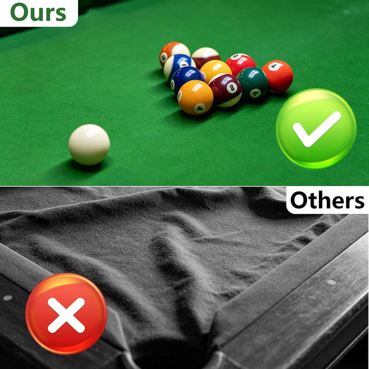 Billardtuch, Professionelle Billard-Tischdecke für Standard 7/8/9 Fuss Tisch mit Gepolstertem Stoffs