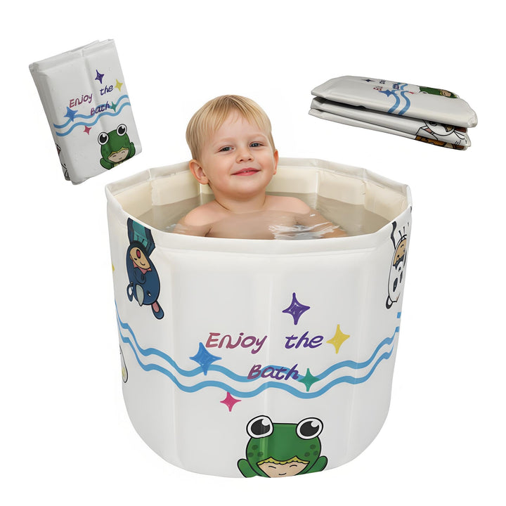 WAVYEASE Neue Design Tragbare Badewanne für Kleinkinder - Faltbare Sitzbadewanne für Kinder, Sekunde