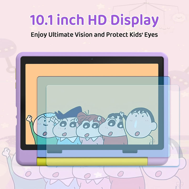 Tablet Kinder 10 Zoll Android 14 HD-Display 1280 x 800 Akku 5000 mAh 8 + 64 GB erweiterbar auf 1TB D