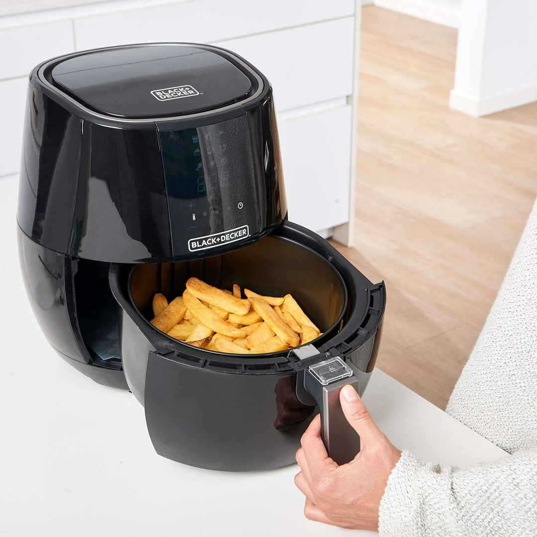 BLACK+DECKER BXAF3500E - Digitale Heissluftfritteuse, 1500W, 3l, Ohne Öl, Frittieren, braten, backen