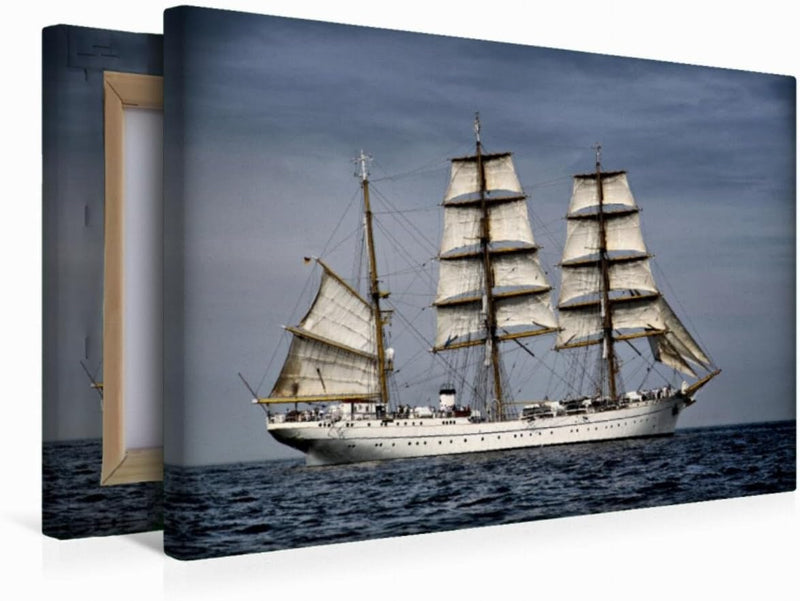 Premium Textil-Leinwand 45 x 30 cm Quer-Format Gorch Fock | Wandbild, HD-Bild auf Keilrahmen, Fertig