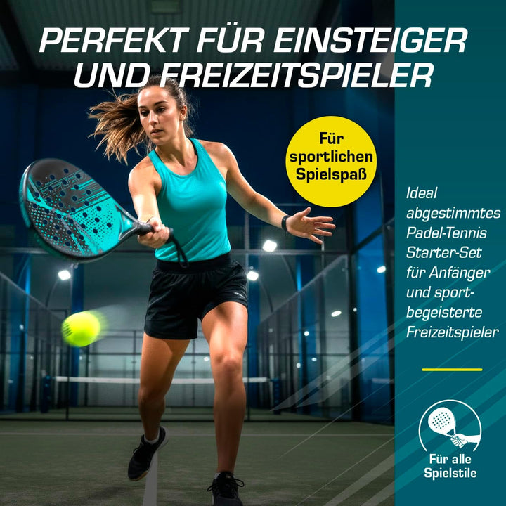 #DoYourSports Padel Schläger Set | Padelschläger & Padel Racket Starterset, 2 leichte Schläger für P