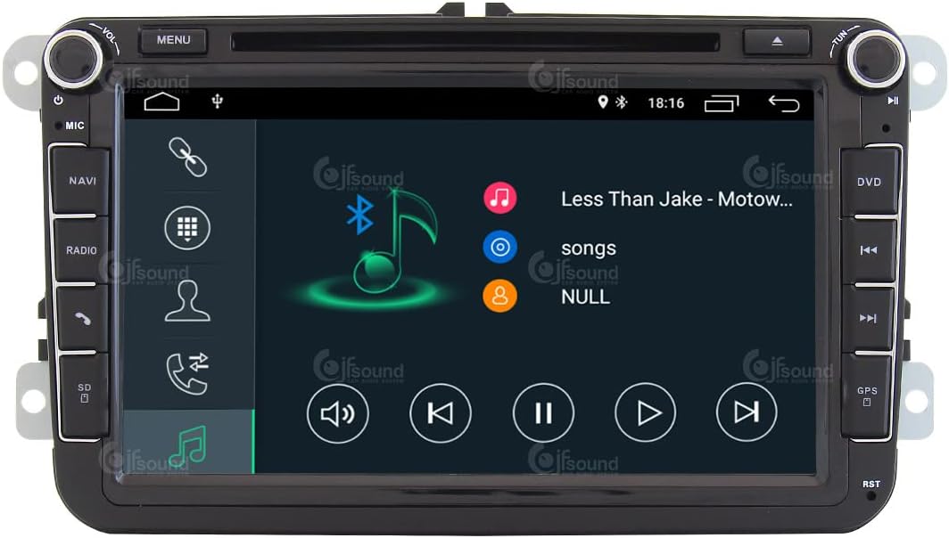 Costum fit Autoradio für Volkswagen Android GPS Bluetooth WiFi Dab USB Full HD Touchscreen Display 9