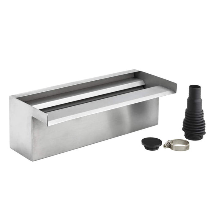 OASE 50704 Waterfall 30 - Edelstahl-Wasserfall 30 cm breit für Wasservorhänge an Mauer und Wand für