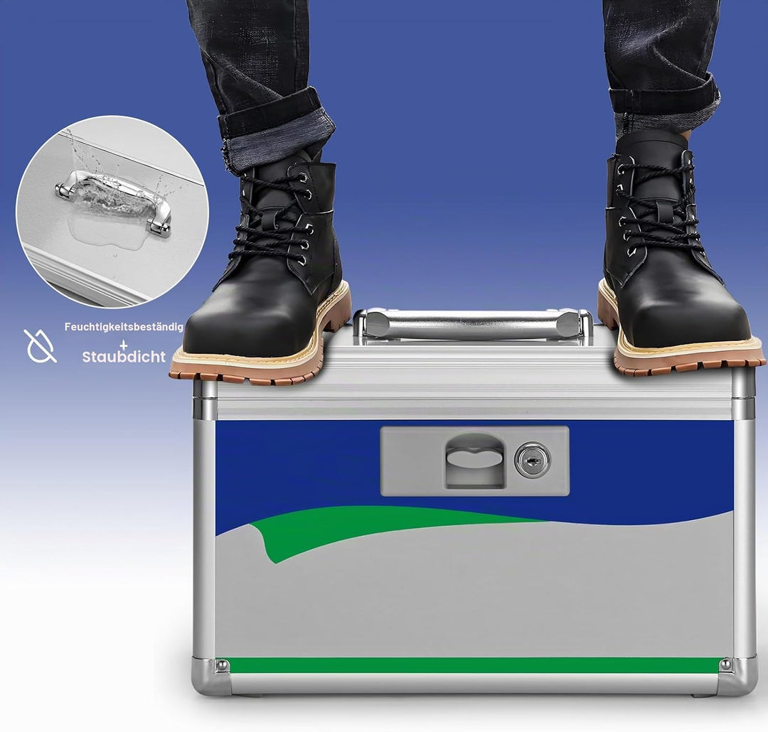 GODLONSEN Medikamenten Aufbewahrung, 25.4 x 15.2 x 17 cm Medikamentenbox mit Tragbarer Griff, Kinder