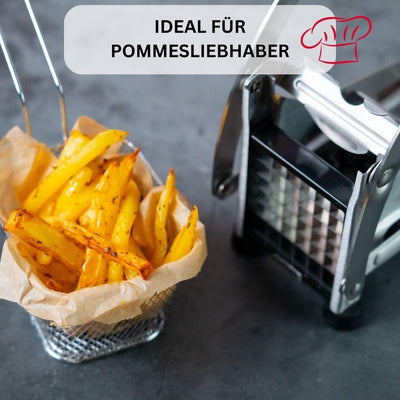 Westmark Pommes-frites Schneider und Gemüse-/Obststiftler mit drei Edelstahl-Schneideinsätzen und St