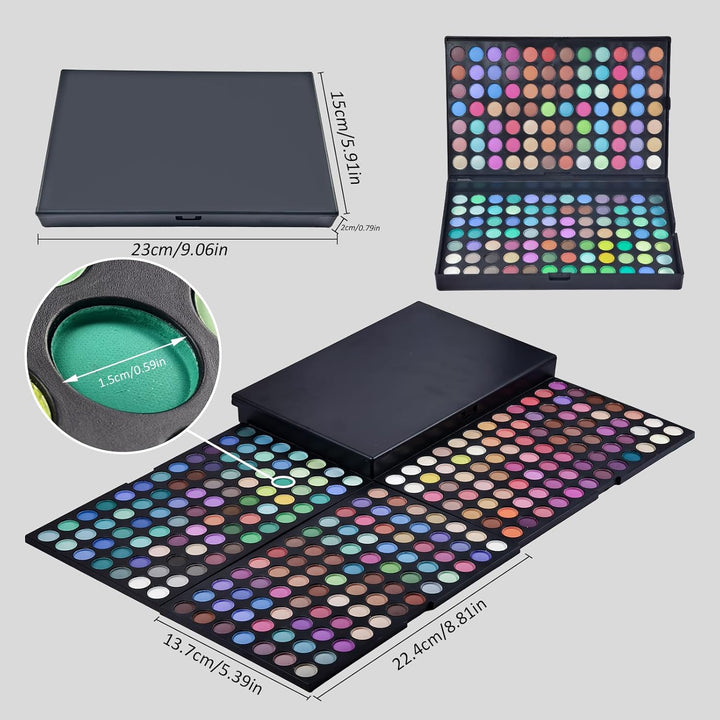 FantasyDay Profi 252 Farben Hochpigmentierte Warme Natürliche Matt Schminke Lidschatten Palette Make
