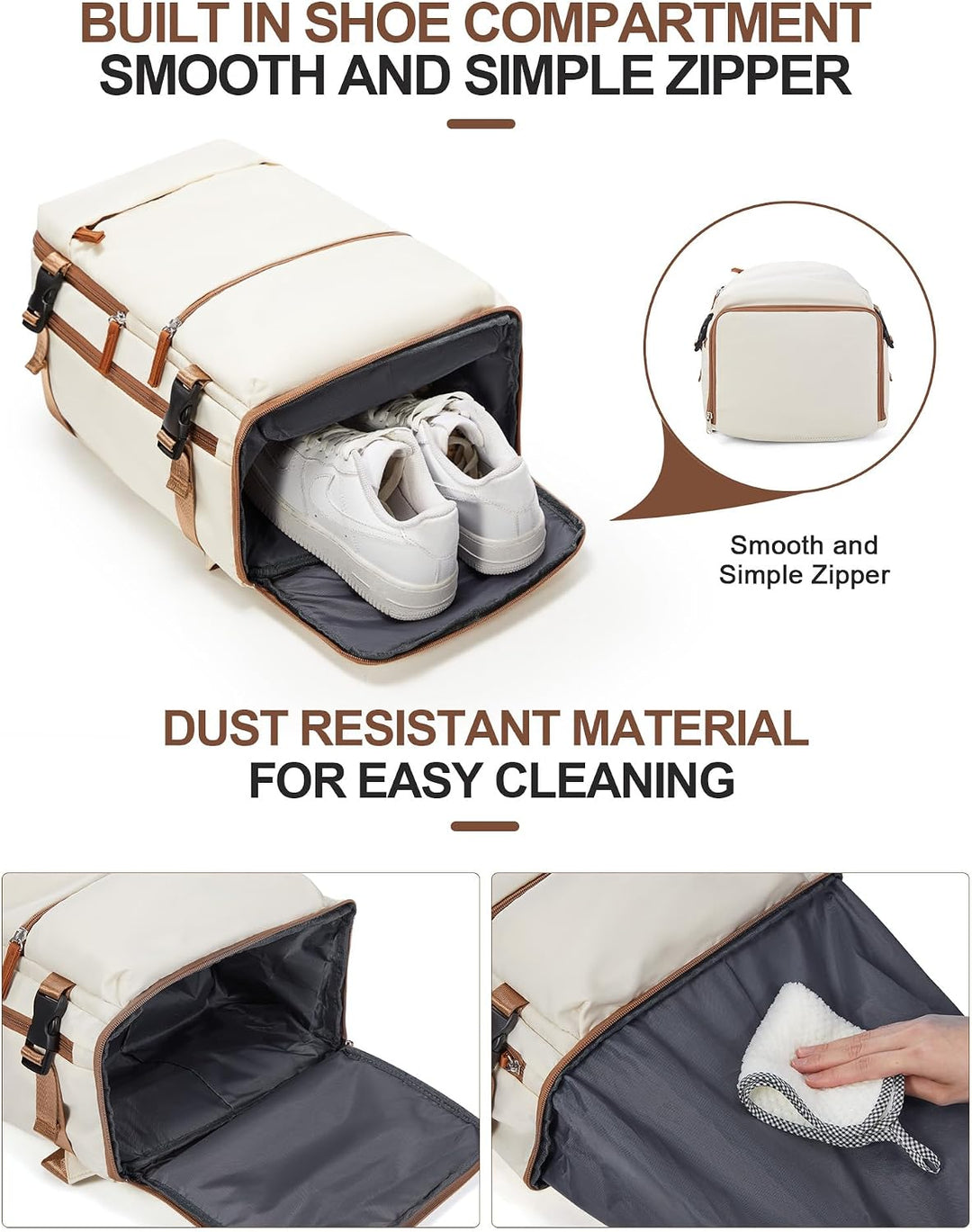 BJLFS Rucksack Handgepäck Flugzeug 40x30x20 Damen Reiserucksack Ryanair Handgepäck 40x20x25 Vakuum W