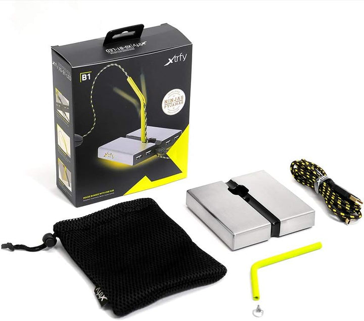 Xtrfy B1 Maus Bungee mit LED und USB-Hub - Silber Xtrfy Yellow, Xtrfy Yellow