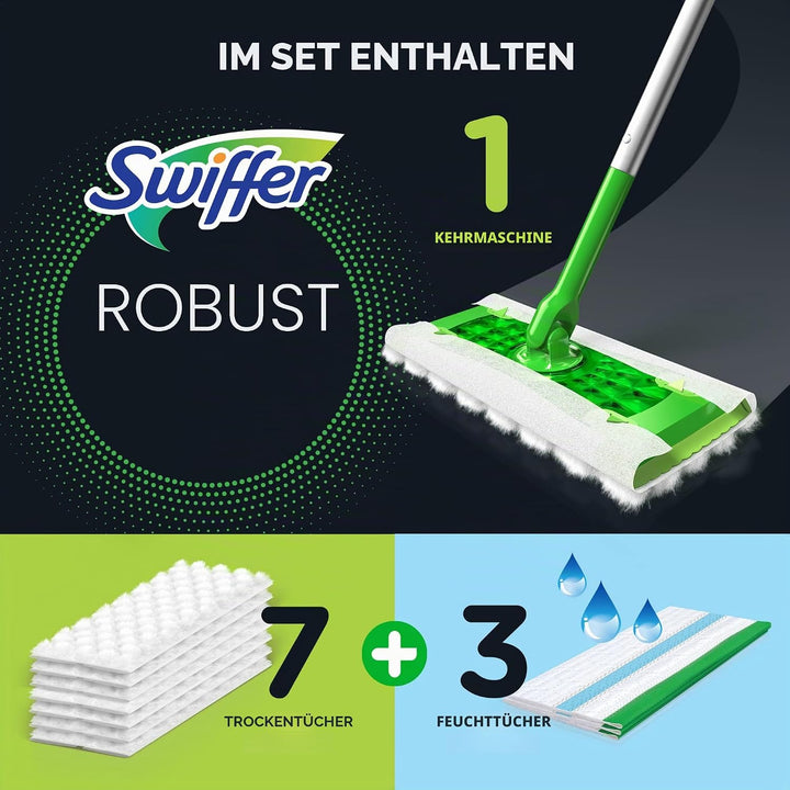 Swiffer PG-7631 Sweeper 2-in-1-Starter-Kit für Bodenreiniger mit Mopp und Besen