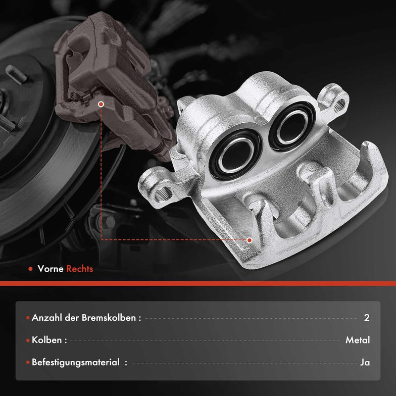 Frankberg Bremssattel Bremszange ohne Halter Vorne Rechts Kompatibel mit Delica/Space Gear 2.0L 2.4L