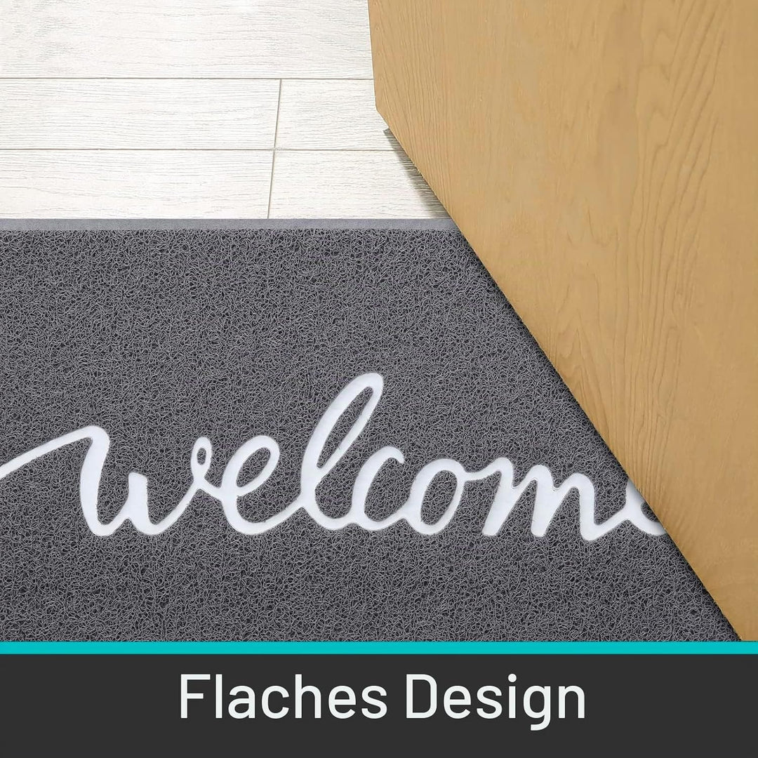 Homaxy Welcome Fussmatte aussen und innen, rutschfeste Schmutzfangmatte Türmatte, waschbar Fussmatte