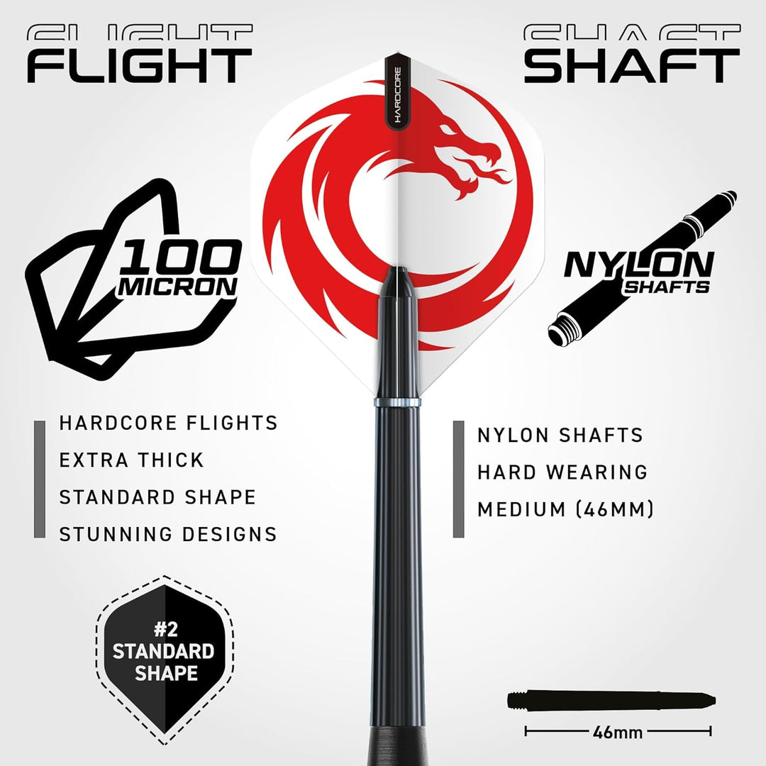 Red Dragon Razor Edge Professionelle Dartscheiben-Sets – Turnier-Standard-Qualität und langlebige Dr