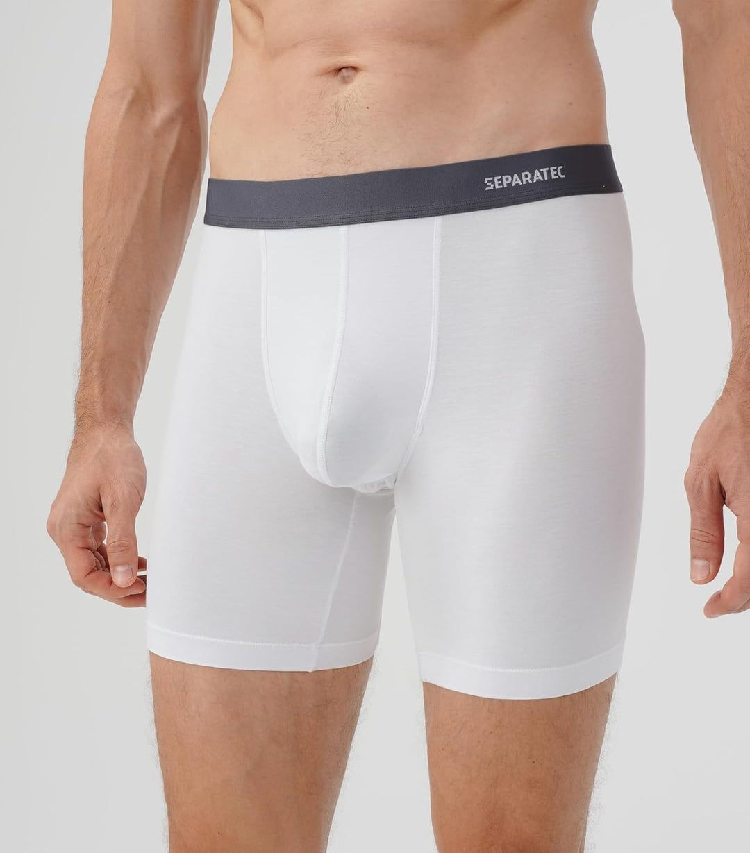 Separatec Herren Boxershorts, Herren Unterhosen aus Bambus-Viskose, atmungsaktiv und weich, Doppelbe