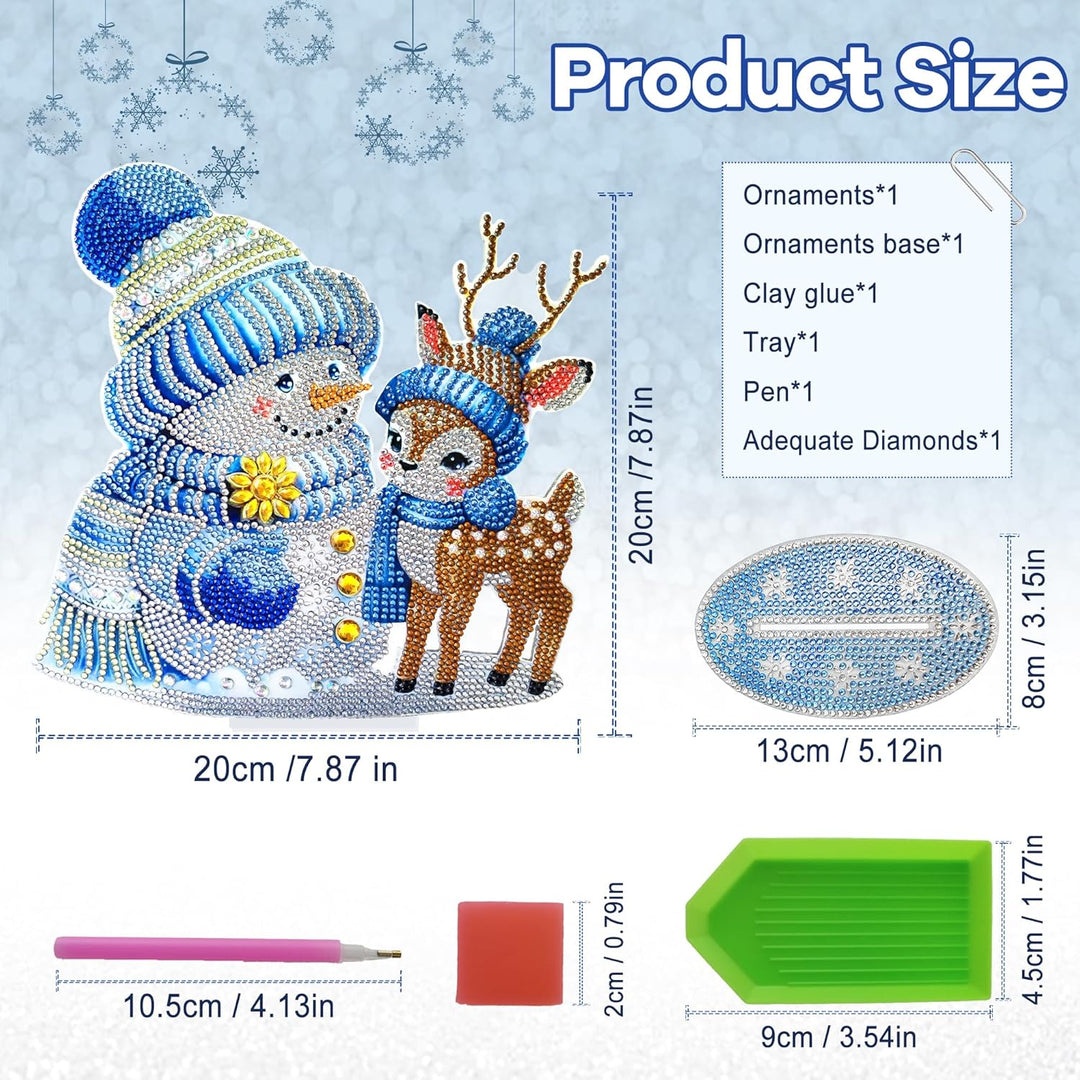 LYLIDIA Diamond Painting Weihnachten Neu Erwachsene Schneemann Ren Beidseitig DIY 5D Weihnachten Dia