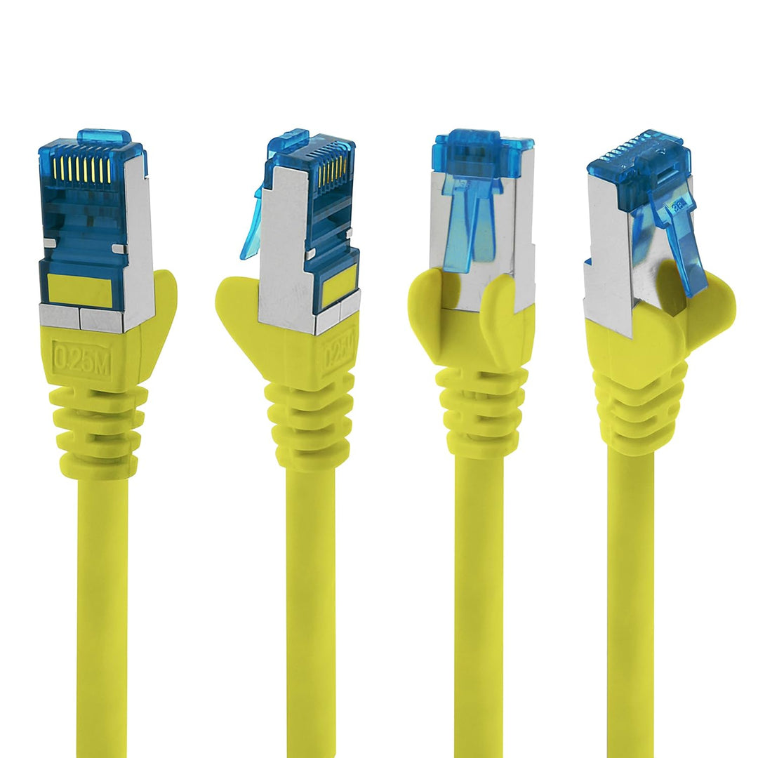 1aTTack.de Patchkabel – 10X 10m Ethernet, Netzwerk, Lan Kabel CAT6a (für Gigabit Netzwerke, Router,