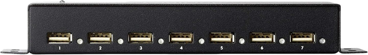 LogiLink UA0148 USB 2.0 HUB 7-port, incl. Power Display, Full Metal Housing Single, Single