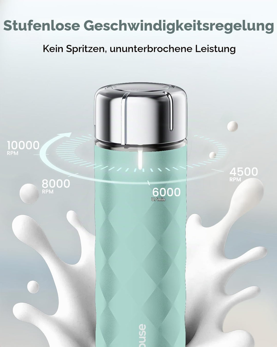 Maestri House Milchaufschäumer Mit Stufenloser Geschwindigkeitsregelung, Usb Aufladbar Milchaufschäu