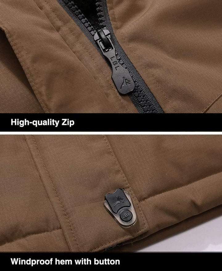 MAGCOMSEN Herren Winter Skijacke Fleece Gefüttert Winterjacke Outdoor Verdickt Softshelljacke Wasser