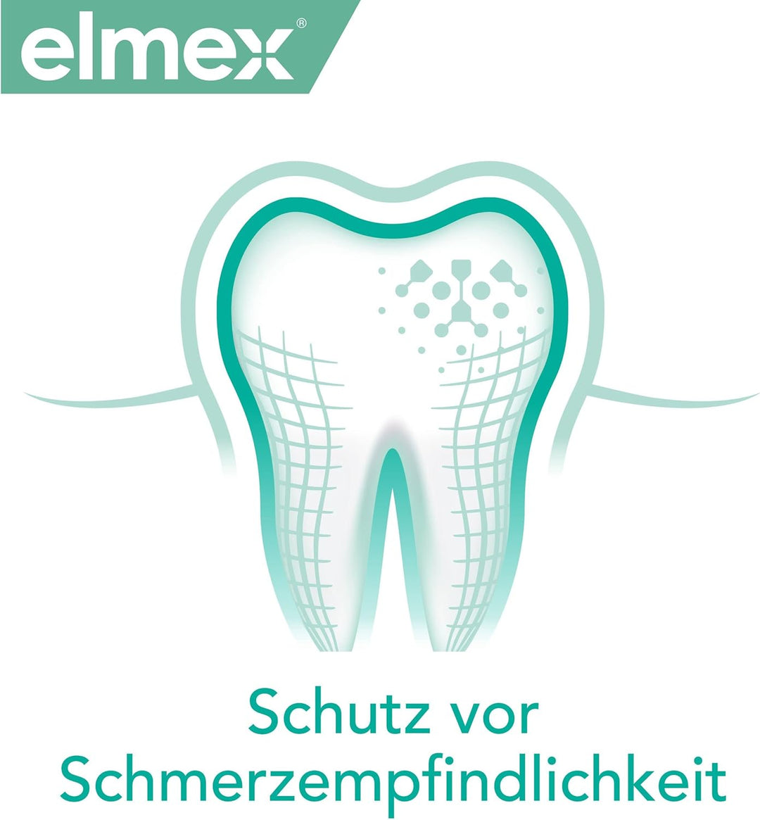 elmex Zahnpasta Sensitive 3x 75ml – sanfte Zahnreinigung und Schutz für schmerzempfindliche Zähne –