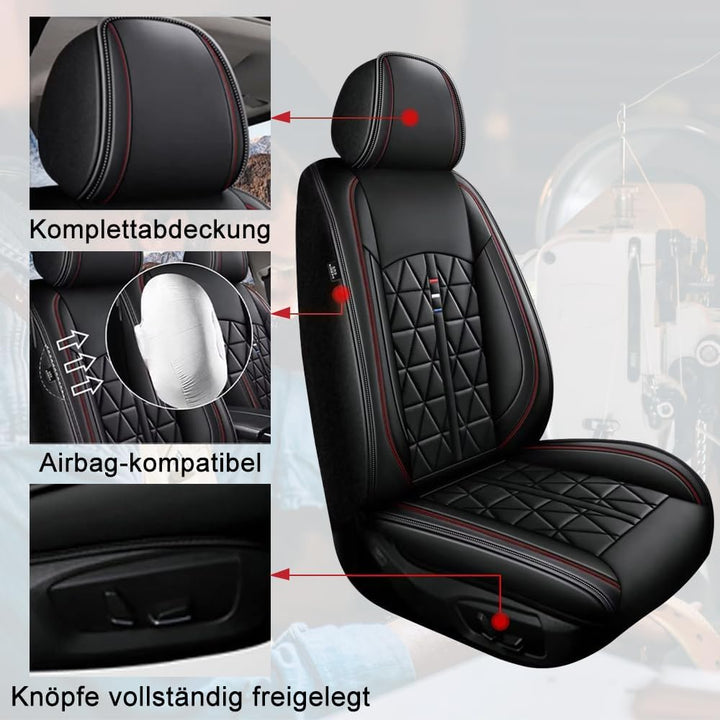 Autositzbezüge Auto Vordersitz 2 Stück Set Autositzbezüge Leder Universal Set Geeignet Für Mitsubish