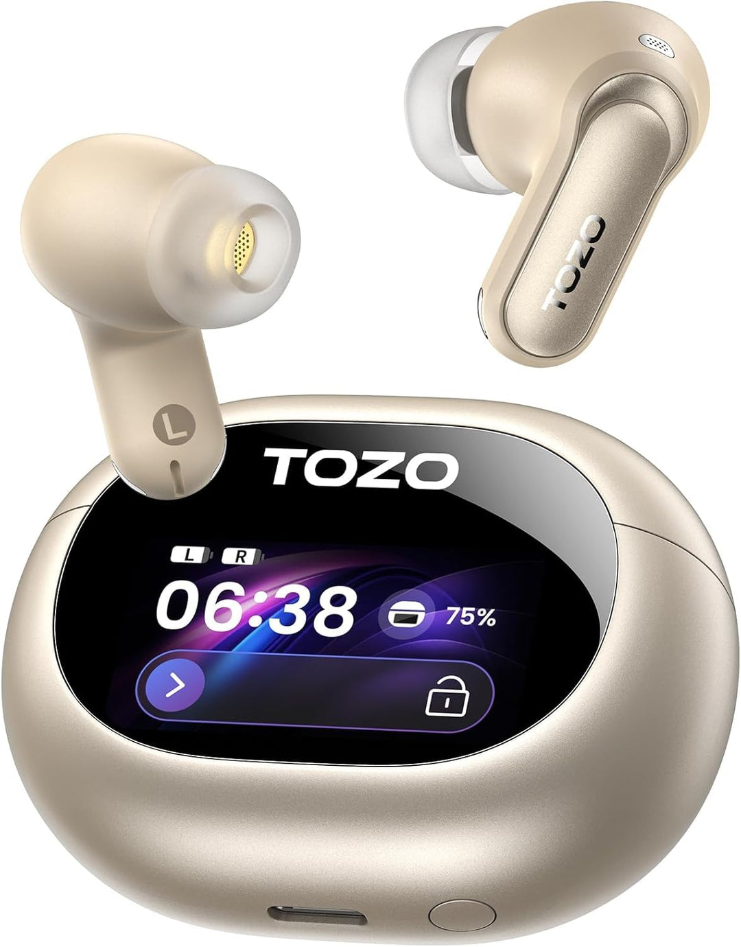 TOZO NC20 Pro Kabellose Bluetooth Kopfhörer mit Smart-Touchscreen, Adaptive Aktive Geräuschunterdrüc