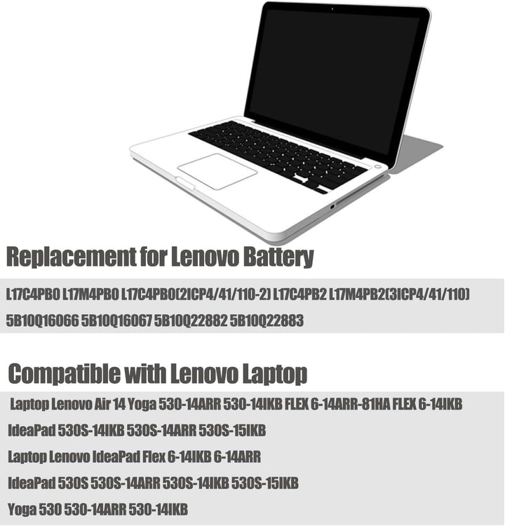 FengWings® L17C4PB0 L17M4PB0 Akku 7.6V 5800mAh, L17C4PB0 L17M4PB0 L17C4PB0, Kompatibel mit Laptop Le