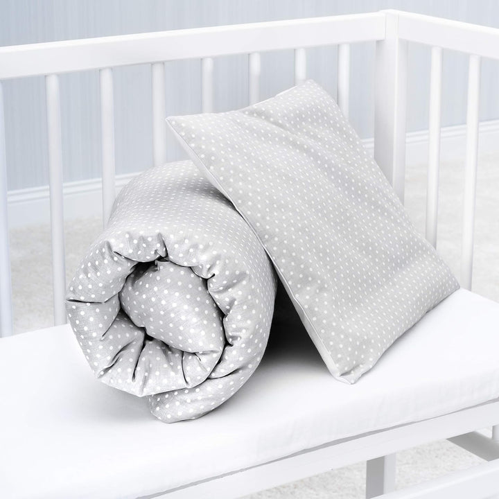 Fillikid Babybettwäsche - Deckenbezug 80x80 cm, Kissenbezug 35x40 cm - 100% Baumwolle - Kinder Bettw