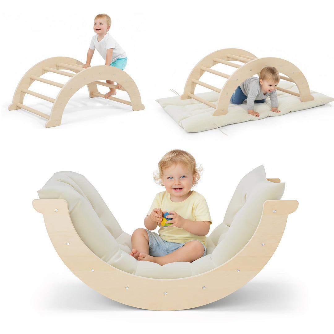 Kletterspielzeug für Kleinkinder, Kletterleitern aus Holz für Kinder, faltbares Klettergerüst für Ki