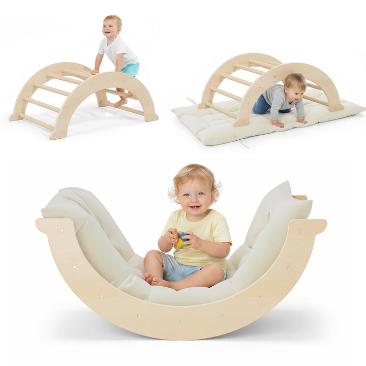 Kletterspielzeug für Kleinkinder, Kletterleitern aus Holz für Kinder, faltbares Klettergerüst für Ki