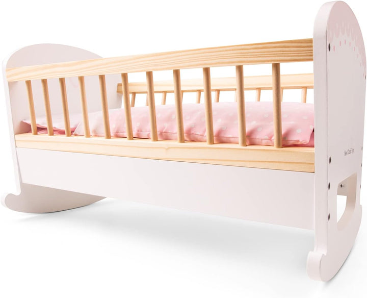 New Classic Toys Puppenbett mit Bettwäsche, Puppenbett