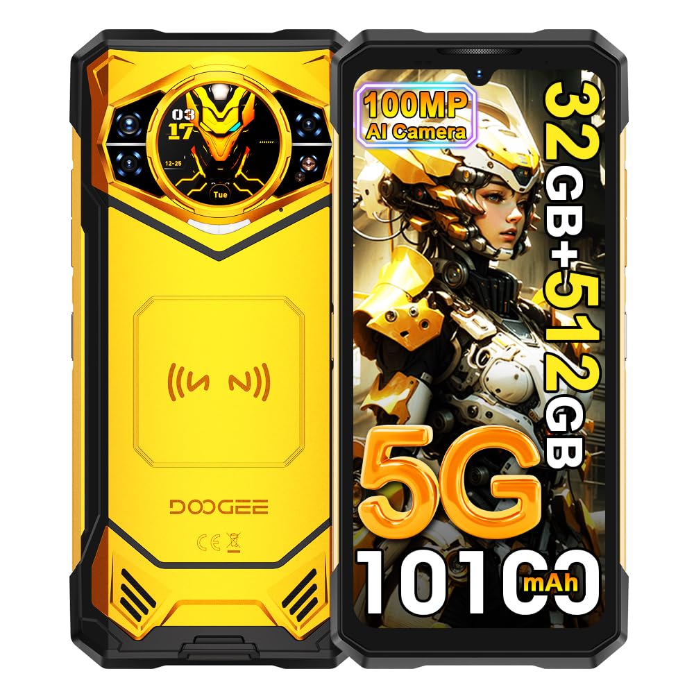 DOOGEE S200 X 5G Outdoor Handy Ohne Vertrag, 32GB+512GB/2TB MTK 7050 Robustes Smartphone,10100mAh, 1
