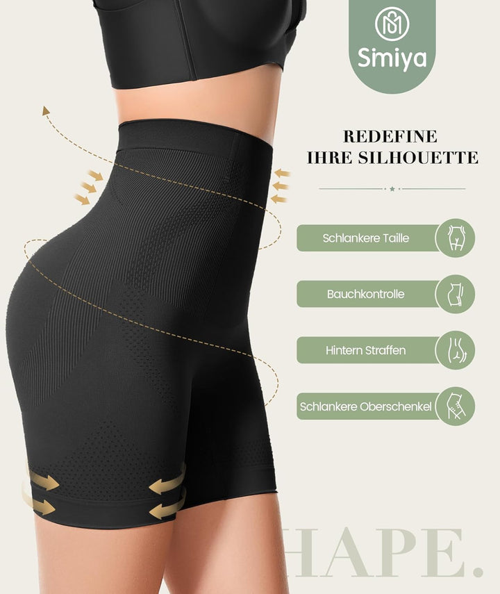 SIMIYA Bauchweg Unterhose Damen Hohe Taille Bauch Weg Shapewear Miederhose mit Bein Shaping Unterhos