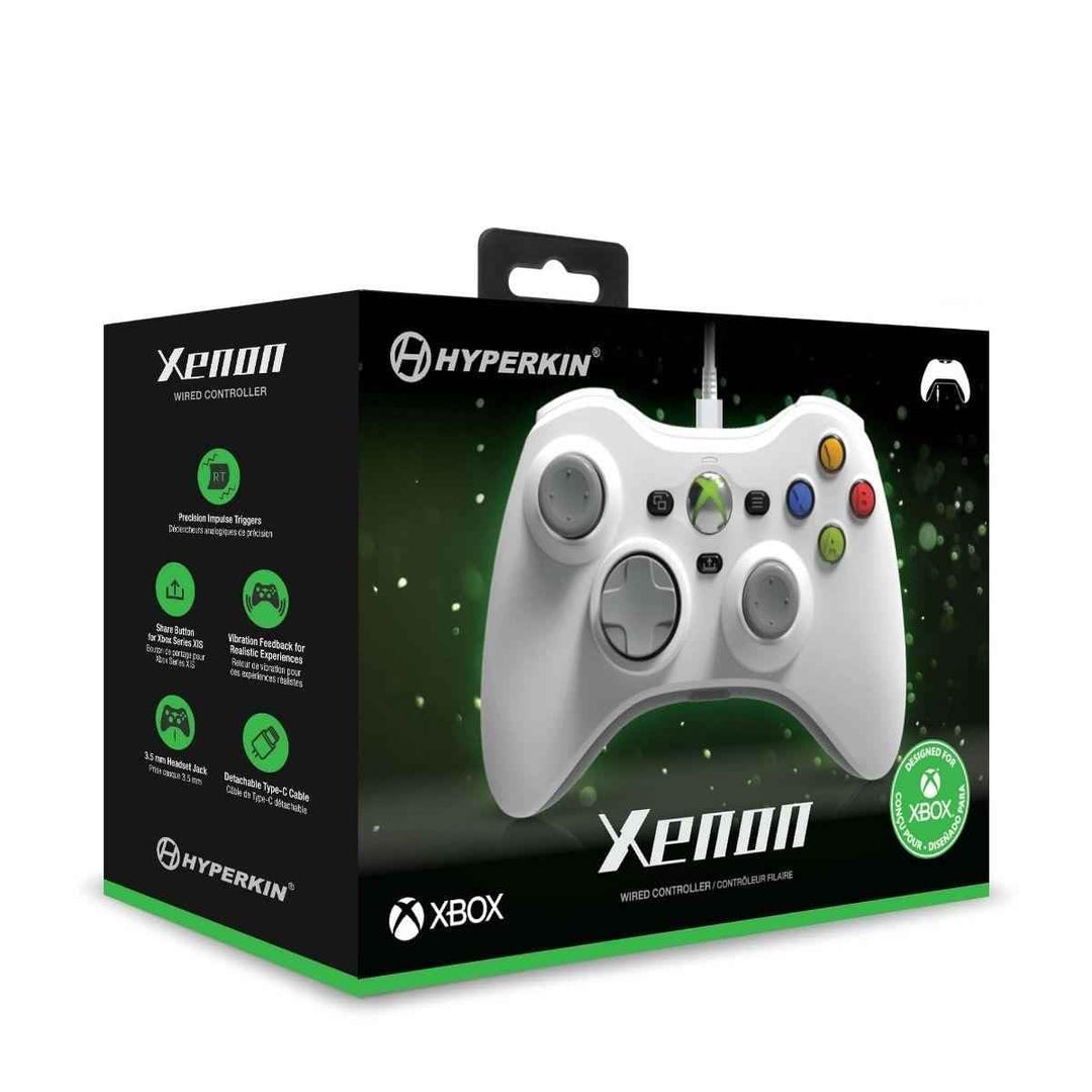 Hyperkin Xenon Wired Controller for Xbox Series X|S/Xbox One/Windows 10|11 - White Weiss, Weiss