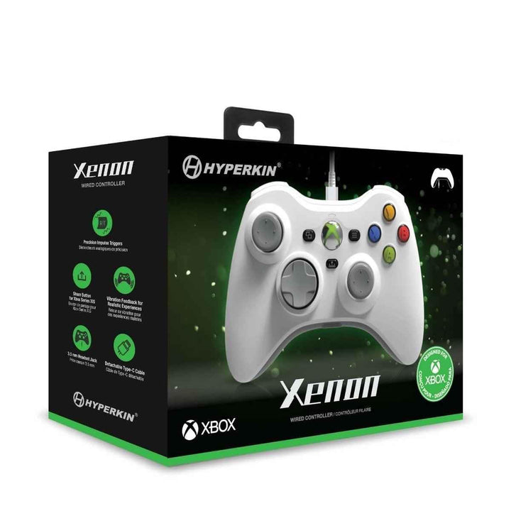 Hyperkin Xenon Wired Controller for Xbox Series X|S/Xbox One/Windows 10|11 - White Weiss, Weiss