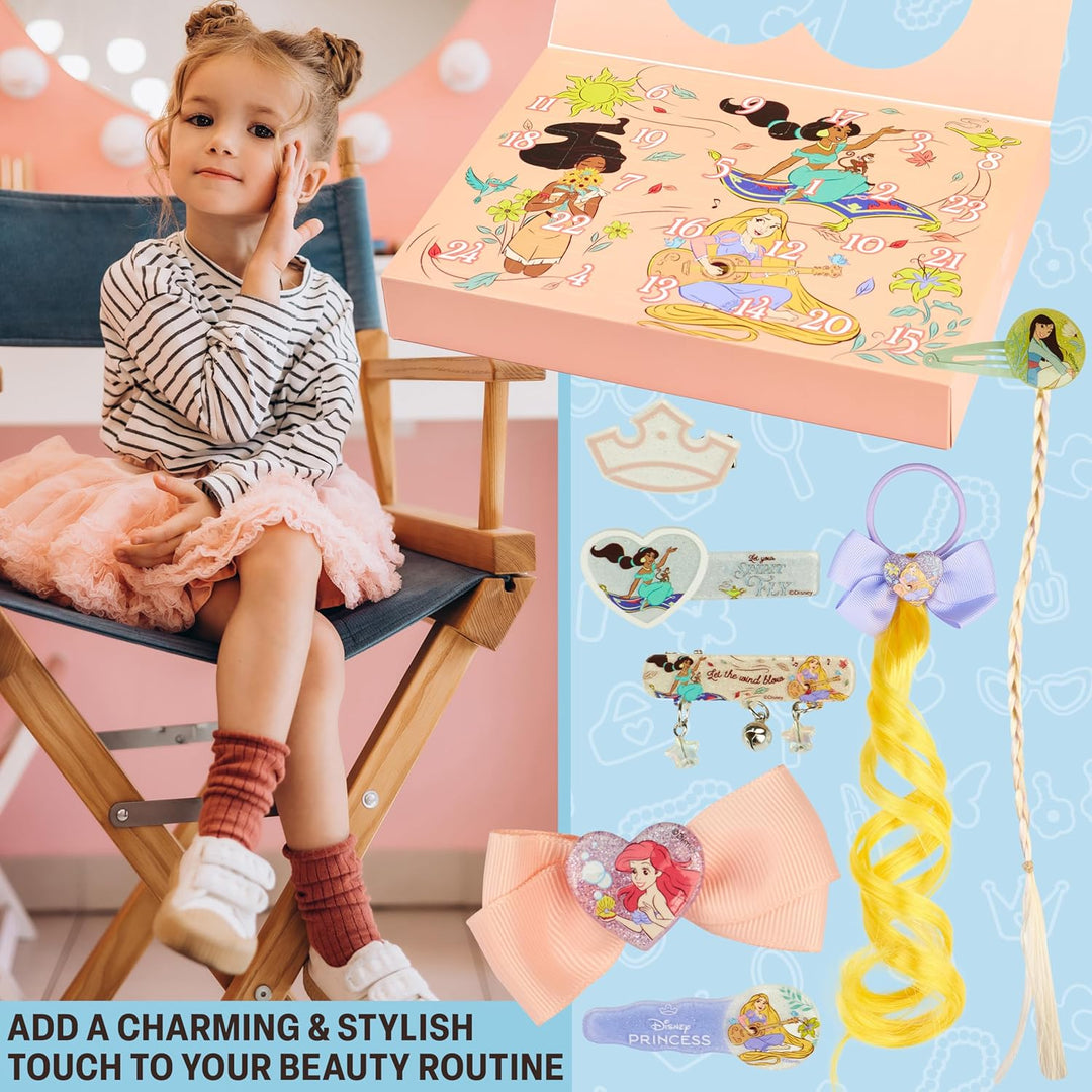 Get Trend Disney Prinzessinnen Adventskalender 2025 Mädchen, Haarschmuck & Schmuck, Weihnachts Count