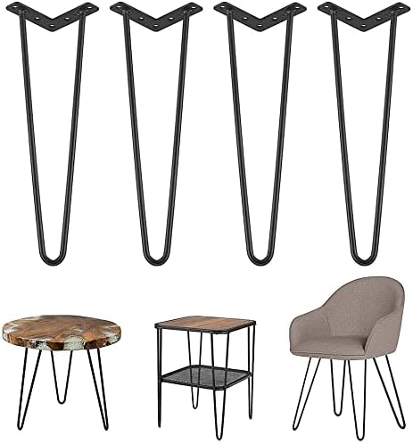 Möbelbeine Haarnadel Tischbein Metallfüsse Schwarz Tischbeine Metall 30cm Beine für Möbel Hairpin Le