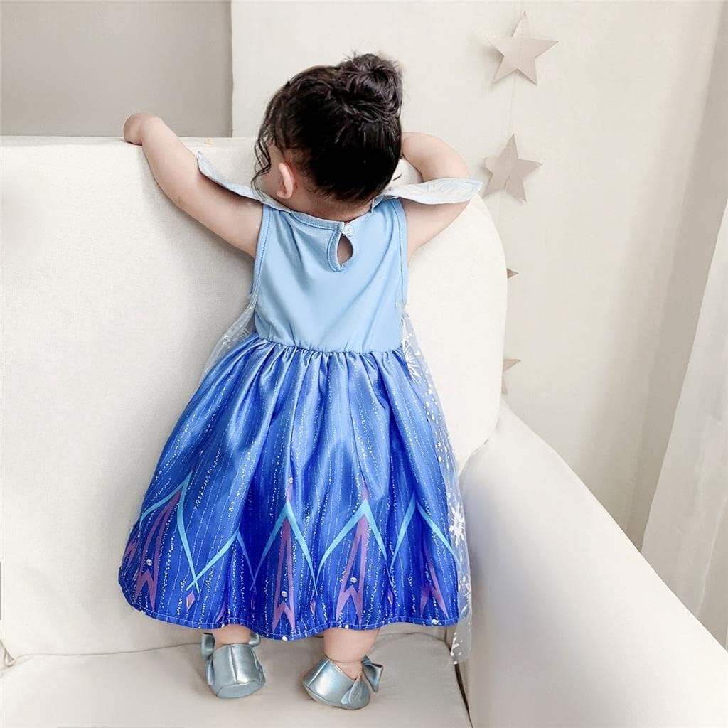 Lito Angels Schneekönigin Elsa Kleid mit Schleppe und Zubehör für Kinder Mädchen Eiskönigin 2 Prinze