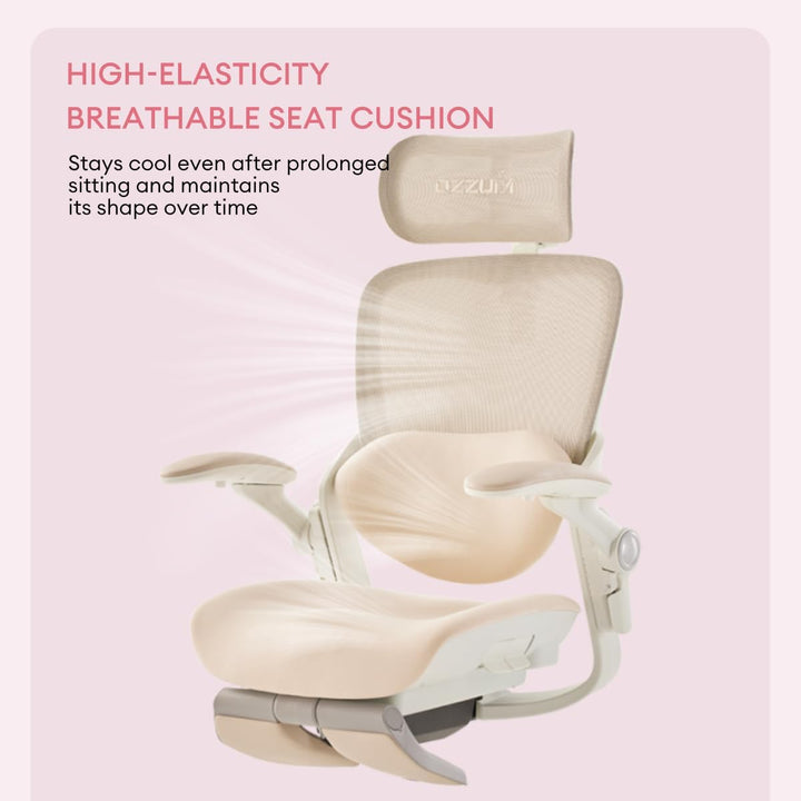 MUSSO E80 Muse FemmePosture™ Ergonomischer Bürostuhl für Frauen - 135° Neigung & 3D-Lendenstütze, 17
