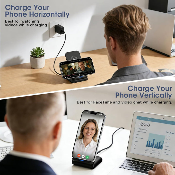 15W Kabelloses Handy Ladegerät für Google Pixel 10 Induktive Ladestation | Wireless Charger Stand fü