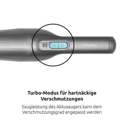 TechniSat TECHNIMAX AS Mini – Akku Handstaubsauger (bis zu 12.000 Pa Saugleistung, ca. 30 min Laufze